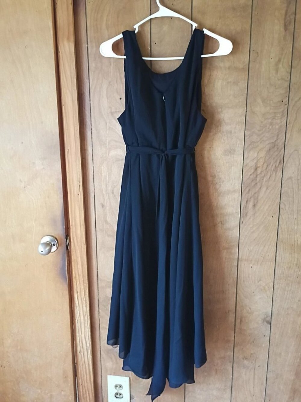 Rabbit Rabbit Rabbit Designs Black High-Low Midi Dress Size 16 Sleeveless - Picture 5 of 6